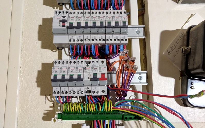 Branchement d'un coffret électrique