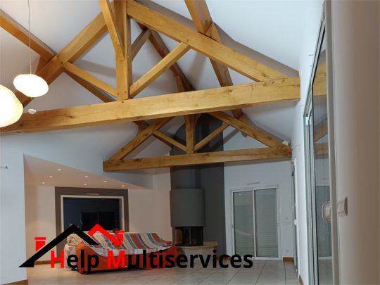 Image des travaux de peinture réalisés par Help Multiservices dans un salon